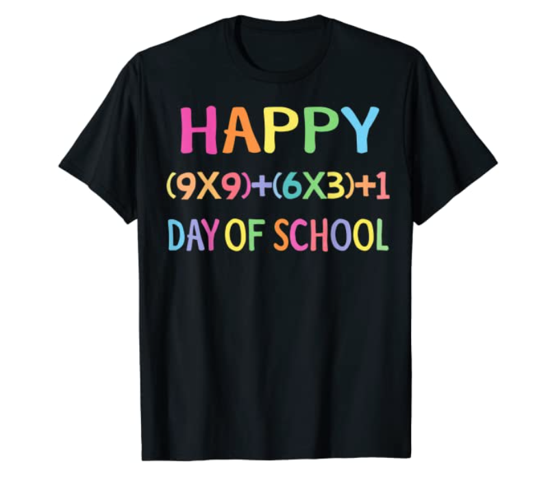 100th day of school math shirt