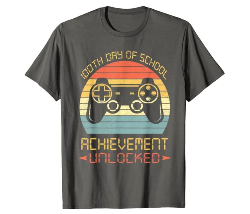 video game shirt for the 100th day of school