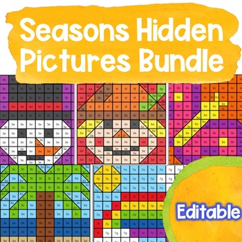 editable hidden pictures or mystery pictures can be used to create your own color by code activities for any skill
