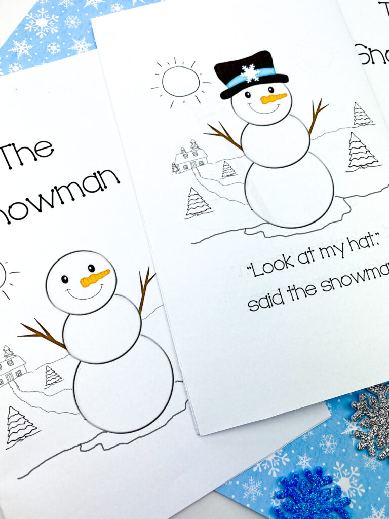 the snowman sight word reader
